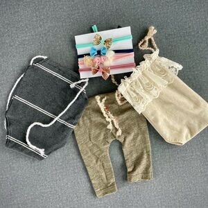 Newborn Photography Outfits & Headbands | Brand New | Pants & Onesies